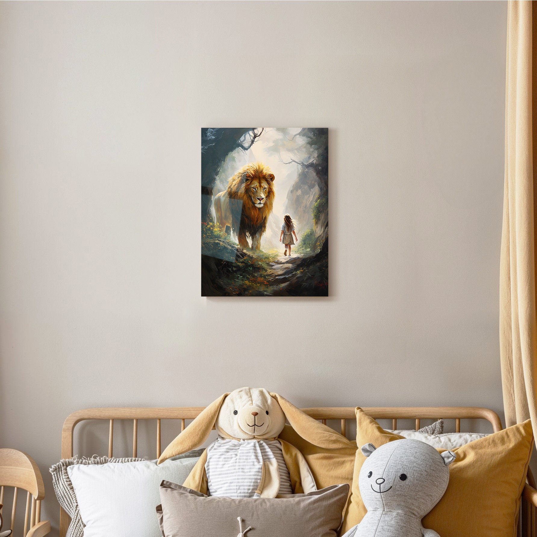 Narnia Print: Aslan Lion Fantasy Art for Children's Room (digital ...