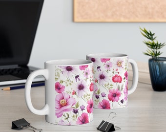 Coffee mug with flowers a perfect gift