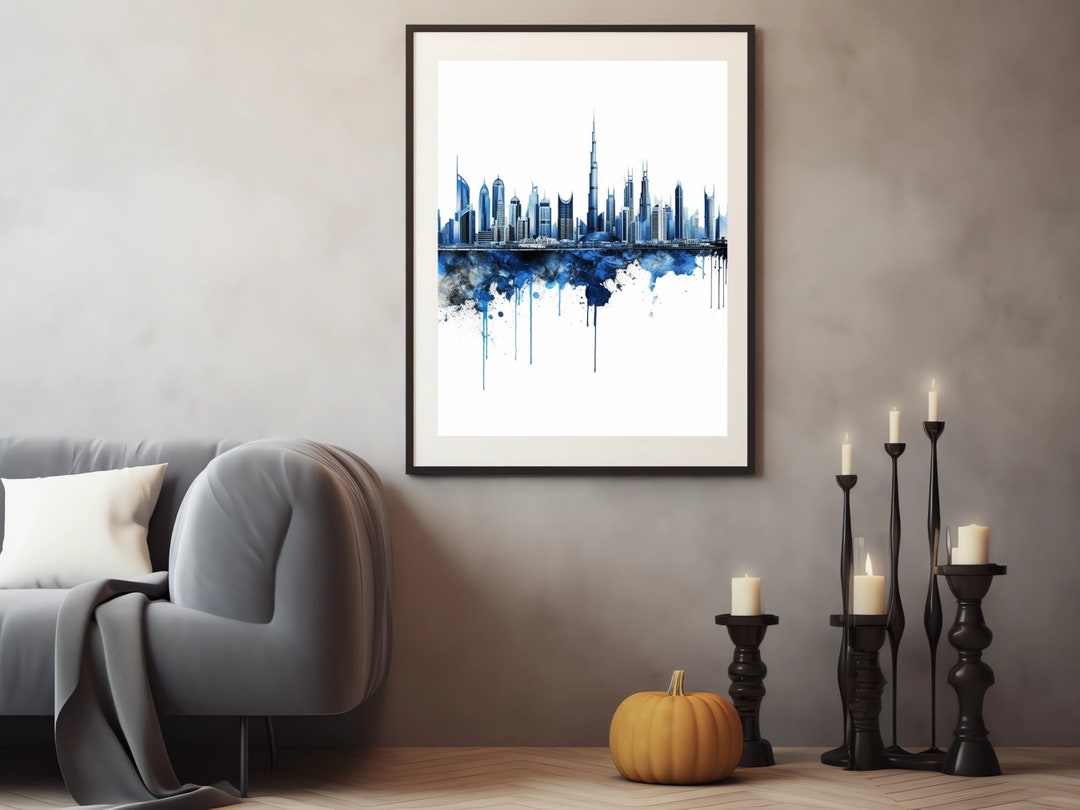 Dubai Travel Print, Printable Wall Art, Dubai Wall Hanging Decor, Dubai