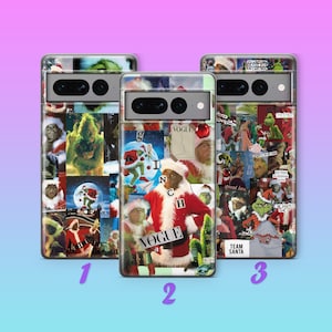 Grinch K3 Phone Case Cover For Google Pixel 6 7 7A 8 8A 9 Pro XL Model Cartoon Character Green Furry Fuzzy Elf Mean Funny Stole Christmas