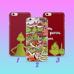 Grinch K4 Phone Case Cover For Apple iPhone 5 SE 2020 2022 6 7 8 X Xs XR MaX PLuS Models Green Furry Fuzzy Elf Mean Funny Stole Christmas