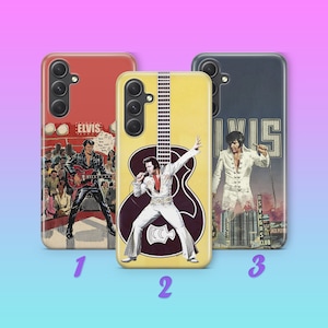 Elvis Presley 8 housse de téléphone pour samsung A13 A14 A15 A16 A25 A26 A33 A34 A35 A36 A53 A54 A55 A56 A72 A73 + d'autres modèles musique rock américaine