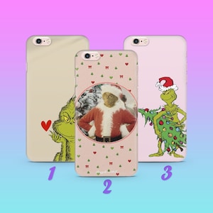 Grinch K8 Phone Case Cover For Apple iPhone 5 SE 2020 2022 6 7 8 X Xs XR MaX PLuS Models Green Furry Fuzzy Elf Mean Funny Stole Christmas