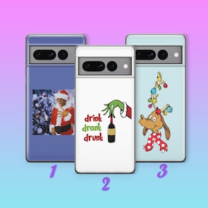 Grinch K9 Phone Case Cover For Google Pixel 6 7 7A 8 8A 9 Pro XL Model Cartoon Character Green Furry Fuzzy Elf Mean Funny Stole Christmas