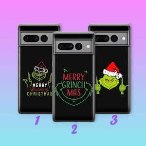 Grinch K5 Phone Case Cover For Google Pixel 6 7 7A 8 8A 9 Pro XL Model Cartoon Character Green Furry Fuzzy Elf Mean Funny Stole Christmas