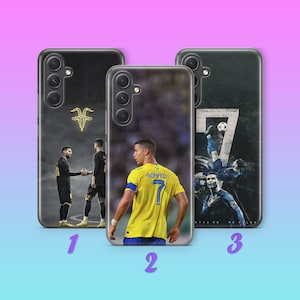 Custodia per telefono Cristiano Ronaldo 8 per Samsung A13 A14 A15 A16 A25 A26 A33 A34 A35 A36 A53 A54 A55 A56 A72 A73 + altri modelli Calcio