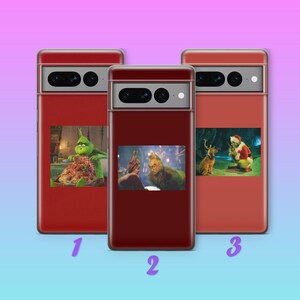 Grinch K1 Phone Case Cover For Google Pixel 6 7 7A 8 8A 9 Pro XL Model Cartoon Character Green Furry Fuzzy Elf Mean Funny Stole Christmas