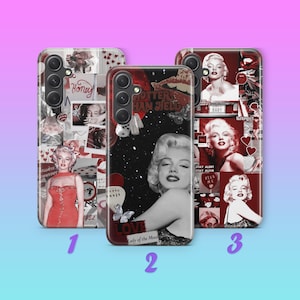 Custodia per telefono Marilyn Monroe 6 per Samsung A13 A14 A15 A16 A25 A26 A33 A34 A35 A36 A53 A54 A55 A56 A72 A73 + altri modelli Icon Blonde Bomb