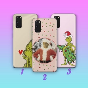 Grinch K8 Phone Case Cover For Samsung Galaxy S20 S21 S22 S23 S24 FE S25 Plus Ultra Models Green Furry Elf Mean Funny Who Stole Christmas