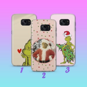 Grinch K8 Phone Case Cover For Samsung Galaxy S5 S6 S7 S8 S9 Edge Plus LTE NEO Models Green Furry Fuzzy Elf Mean Funny Who Stole Christmas