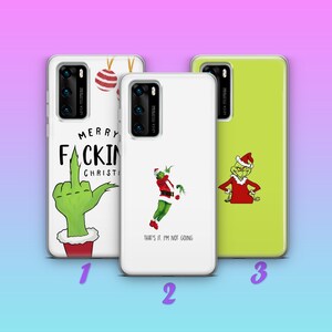 Grinch K6 Phone Case Cover For Huawei P9 P10 P20 P30 P40 Lite PRO Plus LG G5 G6 Models Green Furry Fuzzy Elf Mean Funny Who Stole Christmas