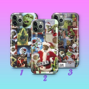 Grinch K3 Phone Case Cover For Apple iPhone 11 12 13 14 15 16 PRO PLuS MiNI MAX Models Green Furry Fuzzy Elf Mean Funny Who Stole Christmas
