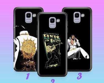 Elvis Presley 1 housse de téléphone pour Samsung Galaxy A3 A5 A6 A7 A8 J3 J5 J6 J7 modèles États-Unis roi américain du rock and roll musique populaire