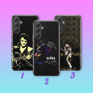 Elvis Presley 4 Handy Hülle Hülle Für Samsung A13 A14 A15 A16 A25 A26 A33 A34 A35 A36 A53 A54 A55 A56 A72 A73 + weitere Modelle USA Rock Musik