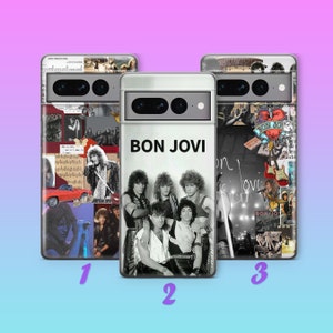Jon Bon Jovi 4 携帯ケースカバー Google Pixel 6 7 7A 8 8A 9 Pro XL モデル用 アメリカンロックバンド USA ロックグループ クラシックロックンロール