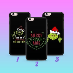 Grinch K5 Phone Case Cover For Apple iPhone 5 SE 2020 2022 6 7 8 X Xs XR MaX PLuS Models Green Furry Fuzzy Elf Mean Funny Stole Christmas