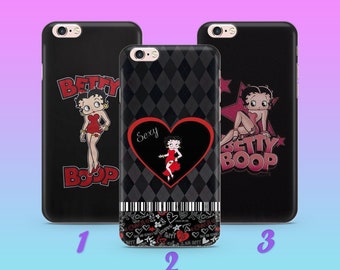 Betty Boop 2 Phone Case Cover For Apple iPhone 5 SE 2020 2022 6 7 8 X Xs XR MaX PLuS Model Cartoon Character Beautiful Animated Girl Vintage