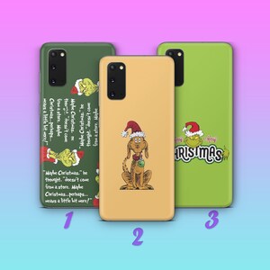 Grinch K7 Phone Case Cover For MANY VARIOUS Samsung Galaxy Models Cartoon Character Green Furry Fuzzy Elf Mean Funny Guy Who Stole Christmas