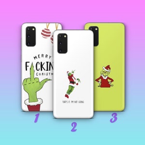 Grinch K6 Phone Case Cover For MANY VARIOUS Samsung Galaxy Models Cartoon Character Green Furry Fuzzy Elf Mean Funny Guy Who Stole Christmas