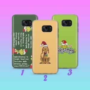 Grinch K7 Phone Case Cover For Samsung Galaxy S5 S6 S7 S8 S9 Edge Plus LTE NEO Models Green Furry Fuzzy Elf Mean Funny Who Stole Christmas