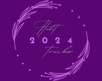 2024 Digital Habit Tracker Google Sheets (editable)