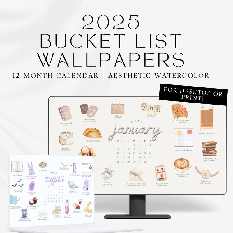 2025 desktop wallpaper calendar digital desktop calendar aesthetic