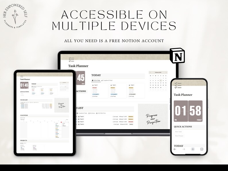 accessible on multiple devices with a free notion account