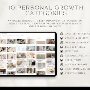 10 personal growth categories, identity, values, beliefs, dreams, aspirations, time, energy, self-care, personal growth, reflection, fear, courage, gratitude, surrender, relationships