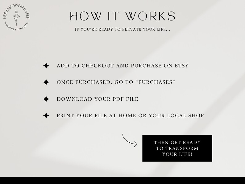How it works, Transform your life with this yearly review template