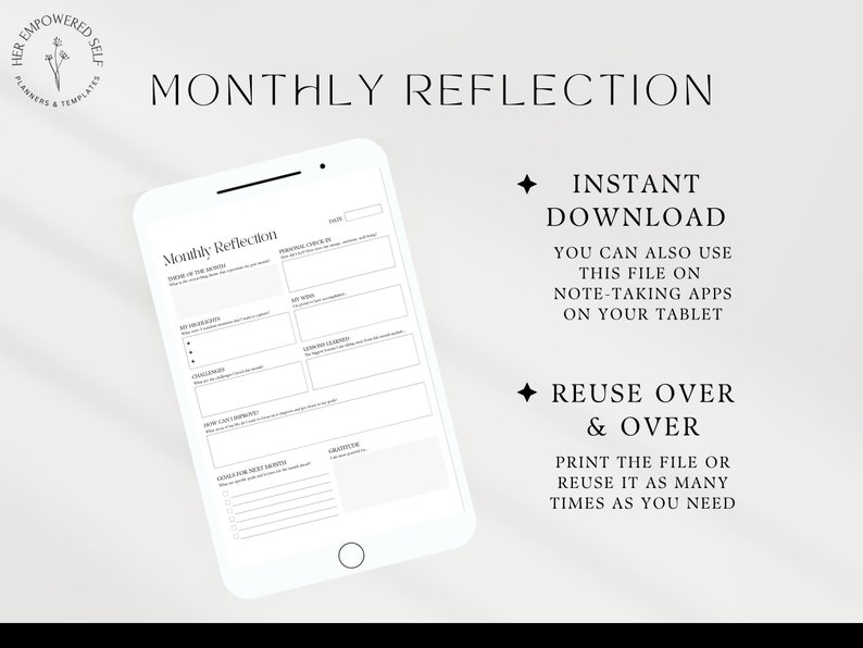 instant download, A4, US letter, tablet, reusable, printable