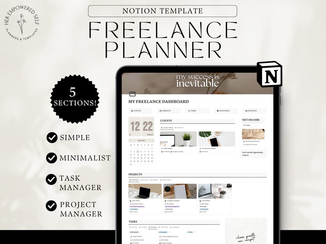 Freelance Client Tracker Notion Template Client Management Finance ...
