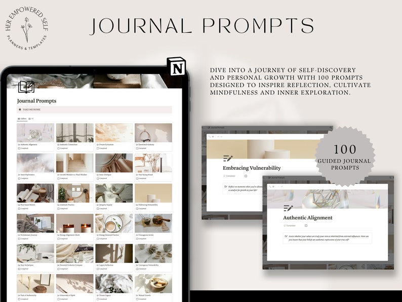 100 guided journal prompts for self-discovery and personal growth
