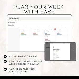 plan your week with ease, visual task overview, manage weekly tasks and errands, stay on track with deadlines