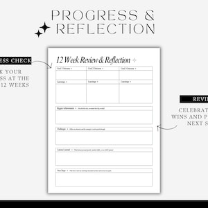 progress and reflection, journal prompts, progress check, review