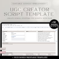 Ugc Script Examples UGC Creator Script - Etsy
