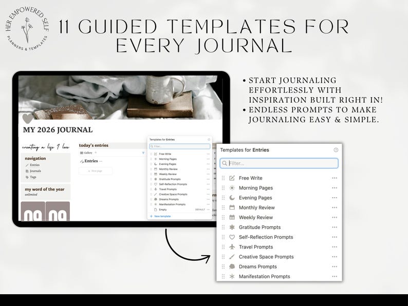 11 guided templates for every journal