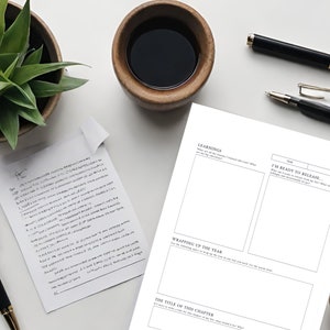 Mock-up of personal review, annual review, yearly review
