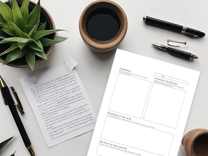 Mock-up of personal review, annual review, yearly review