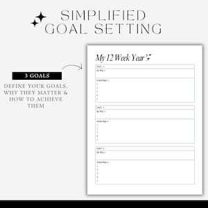 Set goals, simplified goal setting, 3 goals for the 12 week year