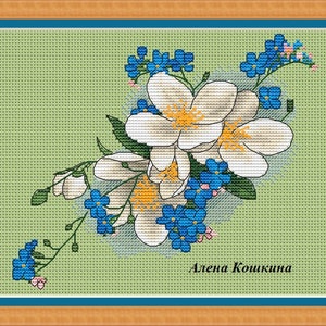 cross stitch pattern bouquet of flowers