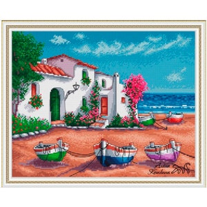 cross stitch pattern spanish coast