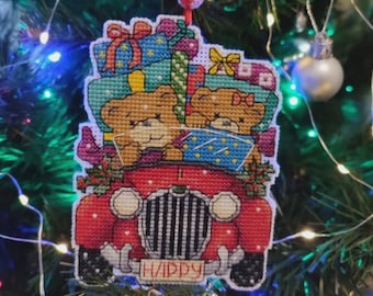 cross stitch pattern diagram for plastic canvas happy new year  2024