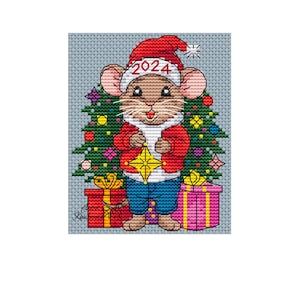 cross stitch pattern  for plastic canvas  new year  2024