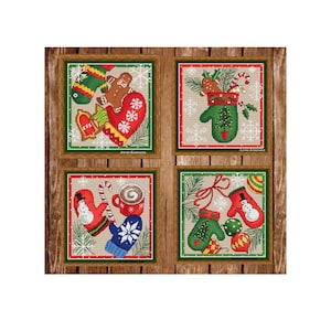 cross stitch pattern  canvas  new year