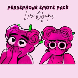 Lore Olympus Persephone Emote Pack, Persephone Stickers, Persephone