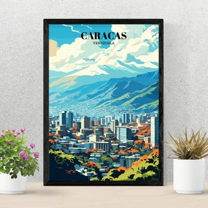 Caracas Travel Print Wall Art Caracas Wall Hanging Home Décor Caracas Gift Art Lovers Venezuela Art Lover Gift Caracas