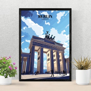 Berlin Reise Print Wand Kunst Berlin Wandbehang Home Dekor Berlin Geschenk Kunstliebhaber Deutschland Kunst Liebhaber Geschenk Berlin Wand Dekoration Berlin Print