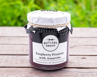 Personalised Raspberry Preserve with Amaretto (227g)