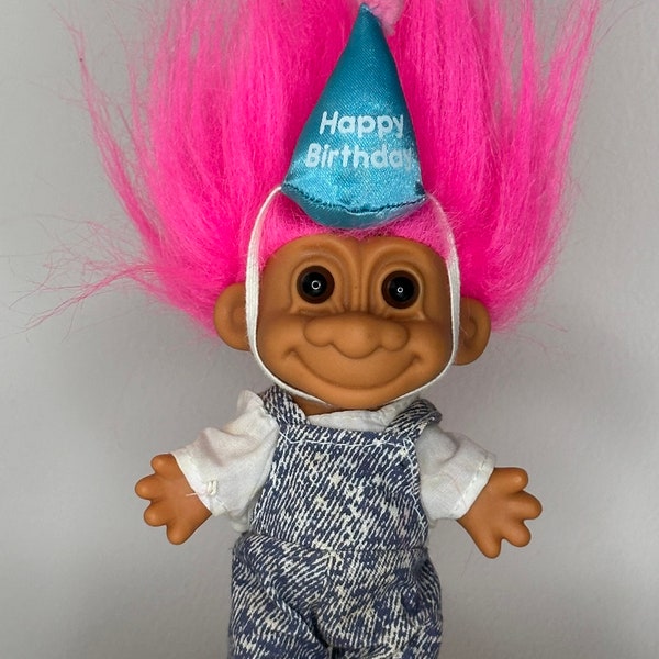 Birthday Troll, Vintage Trolls, 90'S Troll, Cute Fun Toys, RUSS Berrie UK,