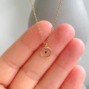 Vergissmeinnicht Samen Kreis Halskette – Zierliche Gedenk Schmuck – Beileid Geschenk für Mama – Fehlgeburt & Baby Verlust Andenken